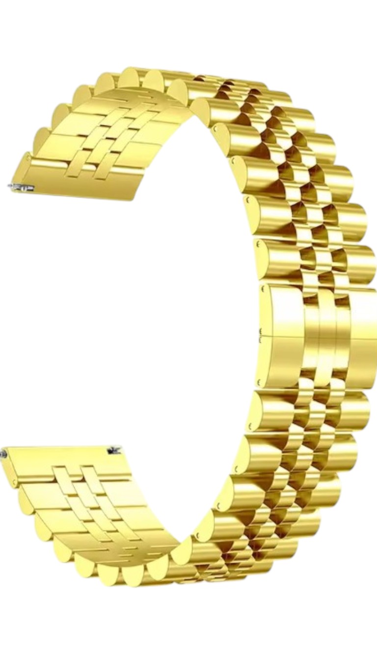 Браслет для годинника Ролекс STime 520-1 (Жовтий) Сталевий