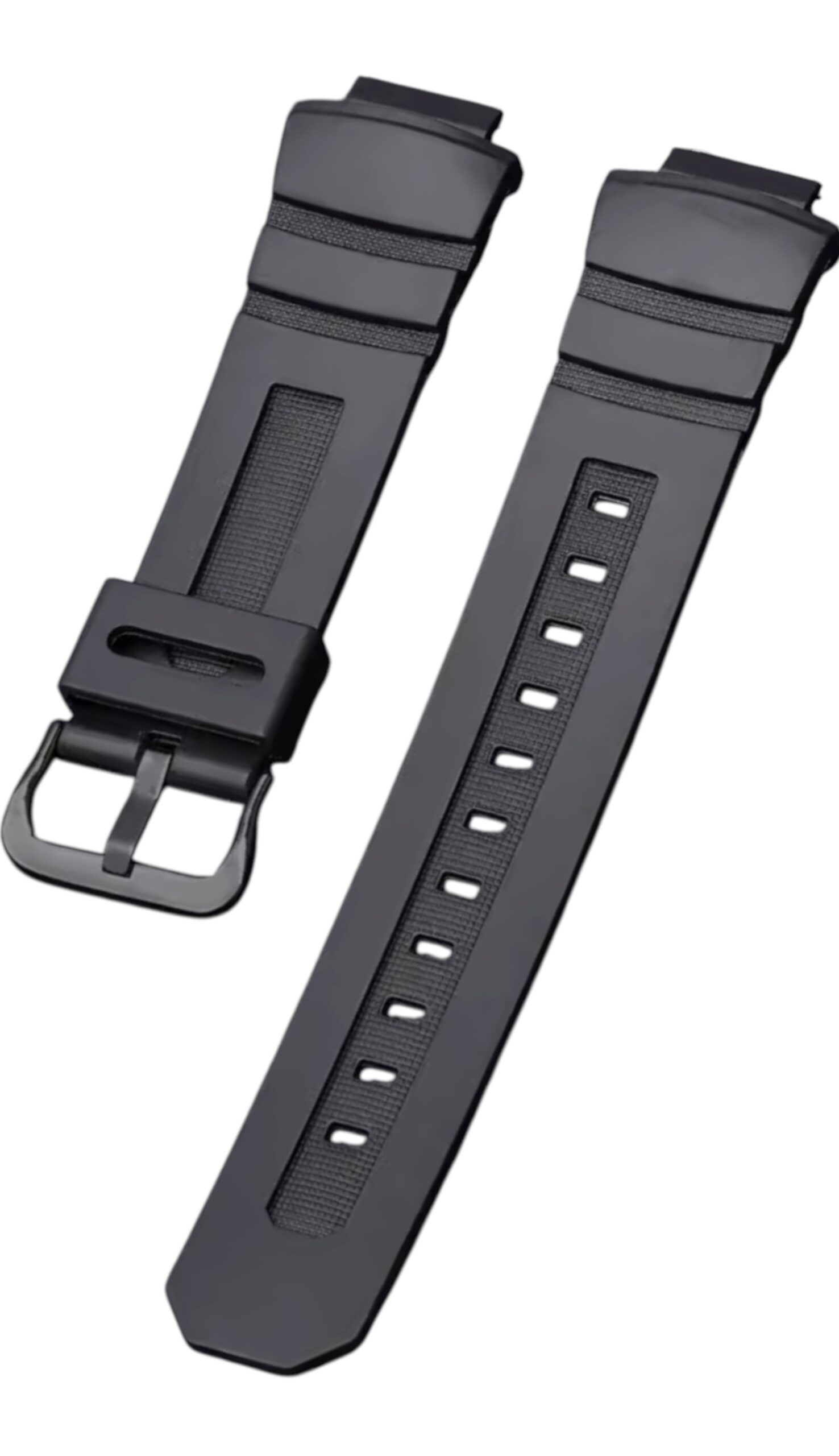 Ремінець для годинника Casio AW-590/591 STime 8 (Каучук) Чорний