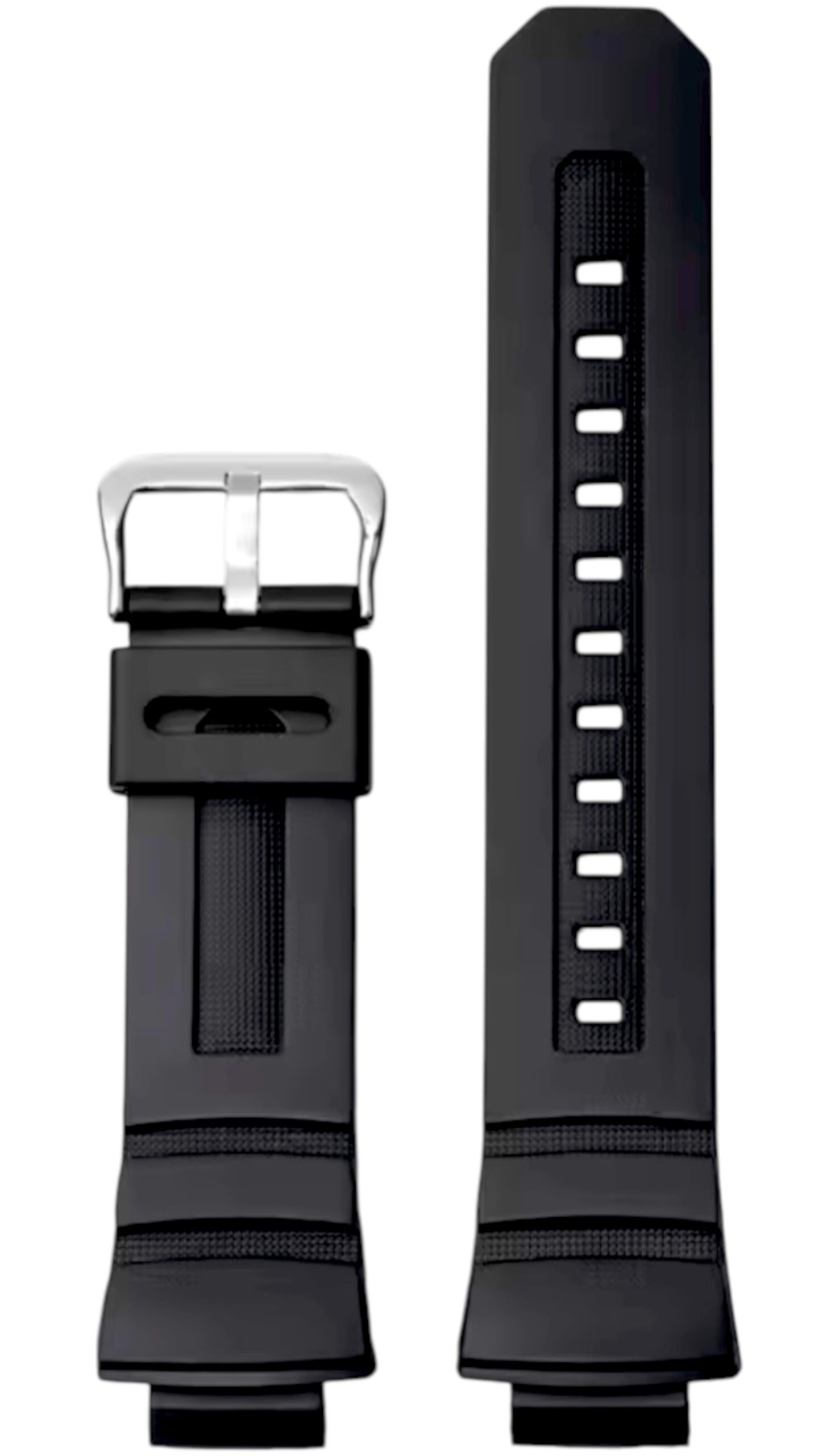 Ремінець для годинника Casio AW-590/591 STime 8 (Каучук) Чорний - Зображення 2