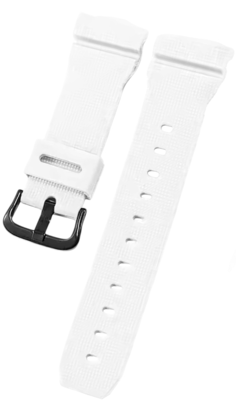 Ремінець для годинника Casio DW-5600 STime 22-6 (Каучук) Рифлений Білий